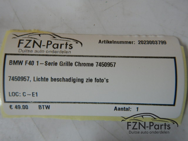 BMW F40 1-Serie Grille Chrome 7450957