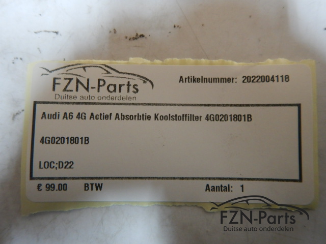 Audi A6 4G Actief Absorbtie Koolstoffilter 4G0201801B