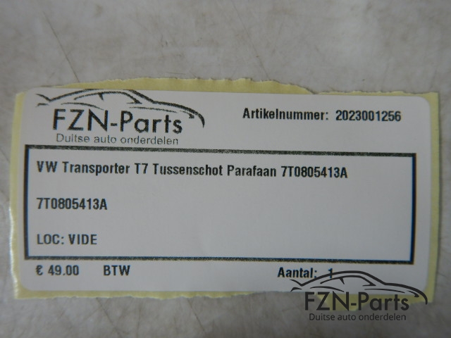 VW Transporter T7 Tussenschot Parafaan 7T0805413A