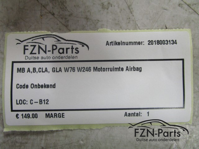 Mercedes-Benz A ,B ,CLA ,GLA W76 W246 Motorruimte Airbag