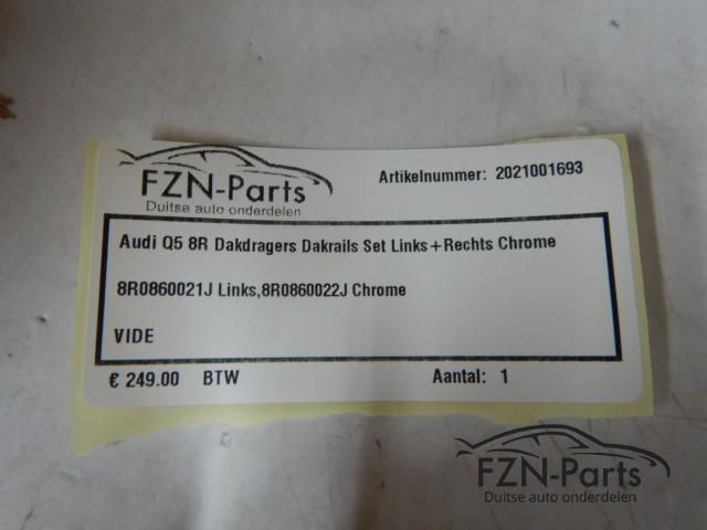Audi Q5 8R Dakdragers Dakrails Set Links+Rechts Chrome