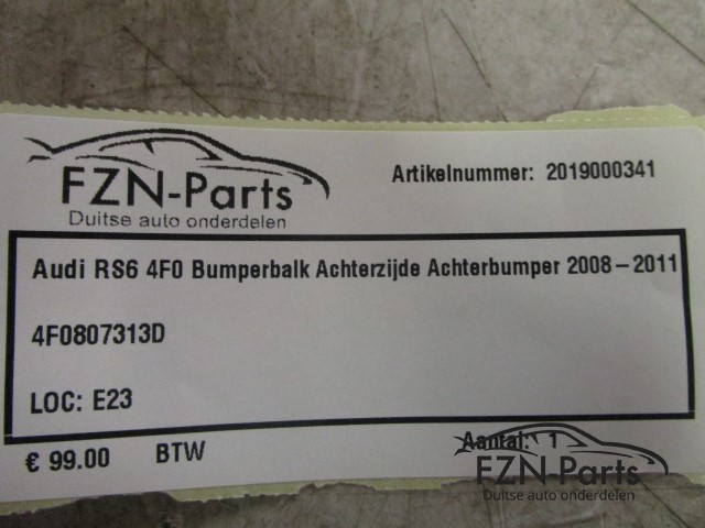 Audi RS6 4F0 Bumperbalk Achterzijde Achterbumper 2008-2011