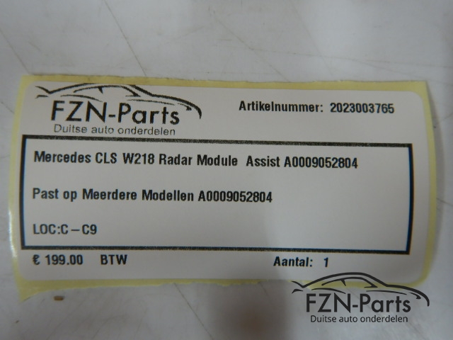 Mercdedes-Benz CLS-Klasse W218 Radar Module Assist A0009052804