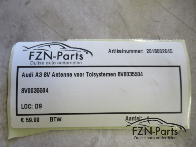 Audi A3 8V Antenne voor Tolsystemen 8V0035504