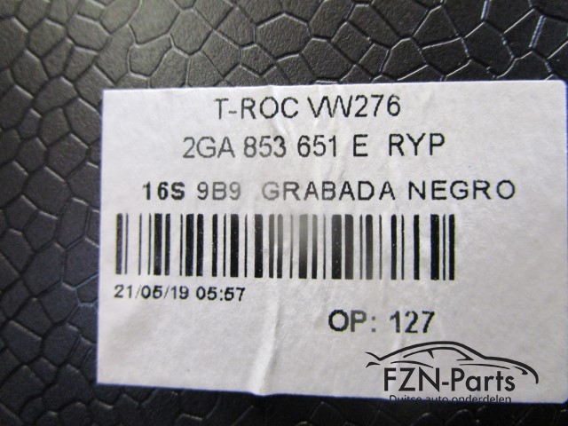 VW T-Roc 2GA Grille Honingmotief ACC 2GA853651E