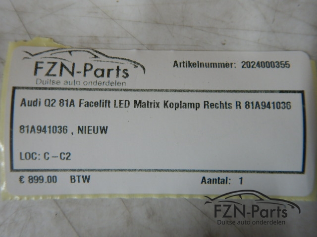 Audi Q2 81A Facelift LED Matrix Koplamp Rechs R 81A941036