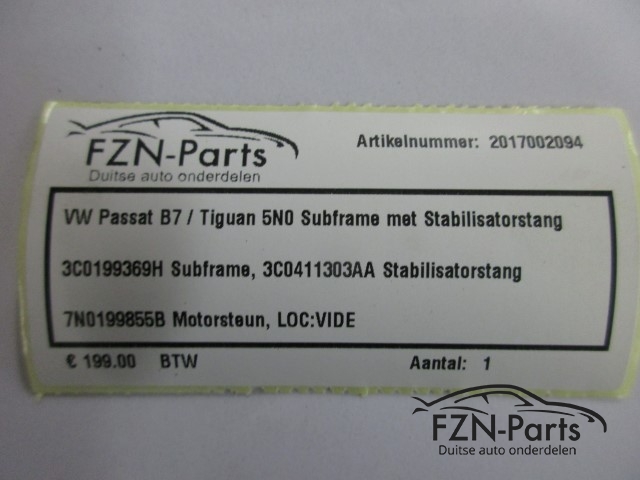 VW Passat B7 / Tiguan 5N0 Subframe met Stabilisatorstang