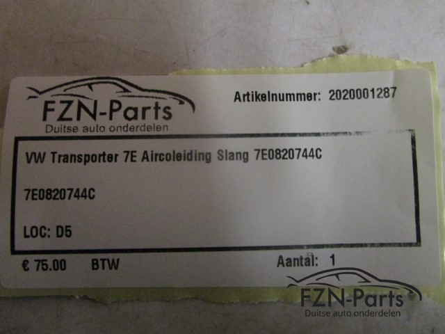 VW Transporter 7E Aircoleiding Slang 7E0820744C