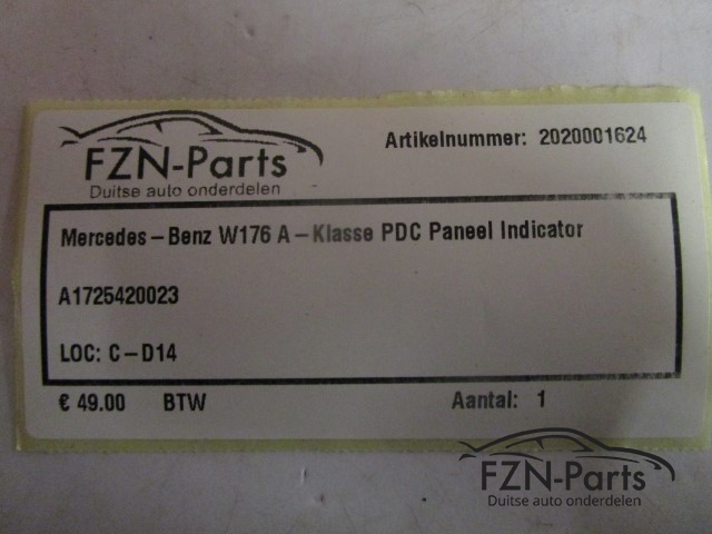 MERCEDES-BENZ W176 A-Klasse PDC Paneel Indicator