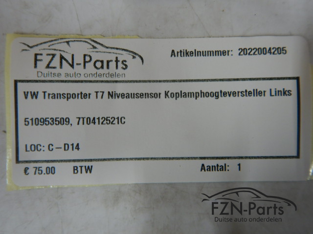 VW Transporter T7 Niveausensor Koplamphoogteversteller Links