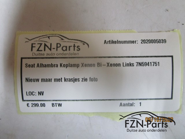 Seat Alhambra Koplamp Bi-Xenon Links 7N5941751