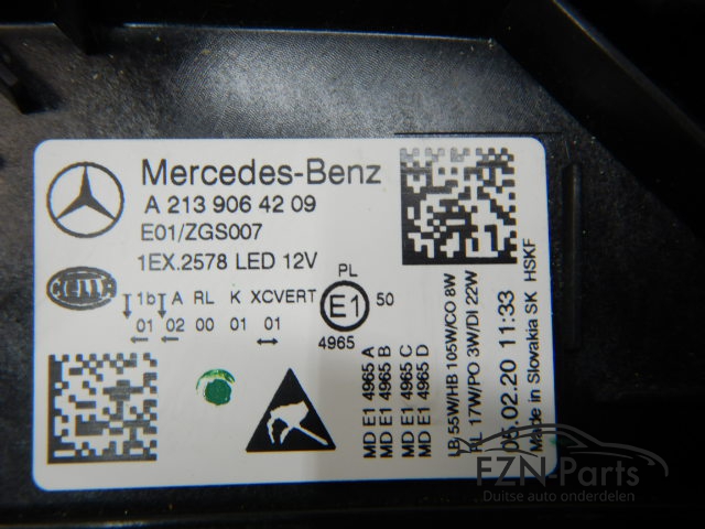 Mercedes-Benz E-Klasse W213 Facelift Koplamp Rechts VOLLED Multibeam