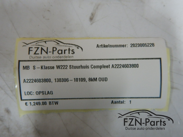 Mercedes Benz S-Klasse W222 Stuurhuis Compleet A2224603800