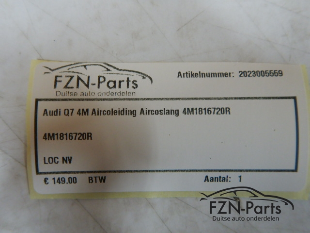Audi Q7 4M Aircoleiding Aircoslang 4M1816720R