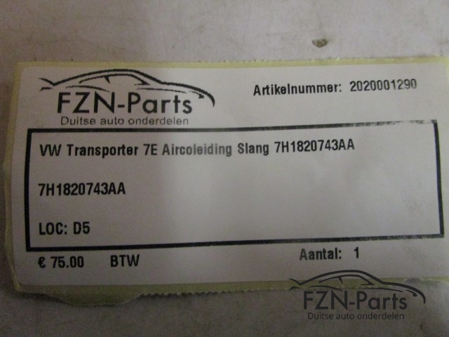 VW Transporter 7E Aircoleiding Slang 7H1820743AA