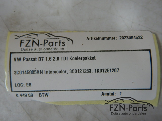 VW Passat B7 1.6 2.0 TDI Koelerpakket