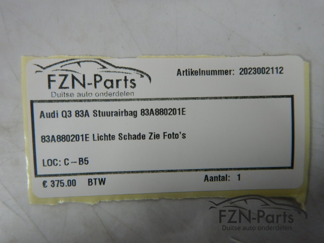 Audi Q3 83A Stuurairbag 83A880201E