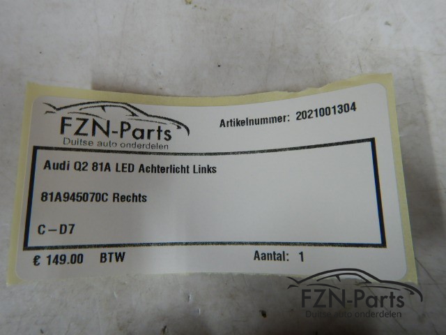 Audi Q2 81A LED Achterlicht Rechts
