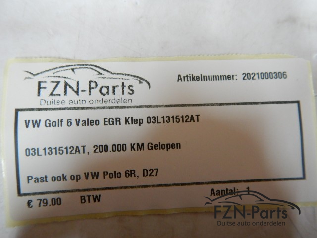VW Golf 6 Valeo EGR Klep 03L131512AT