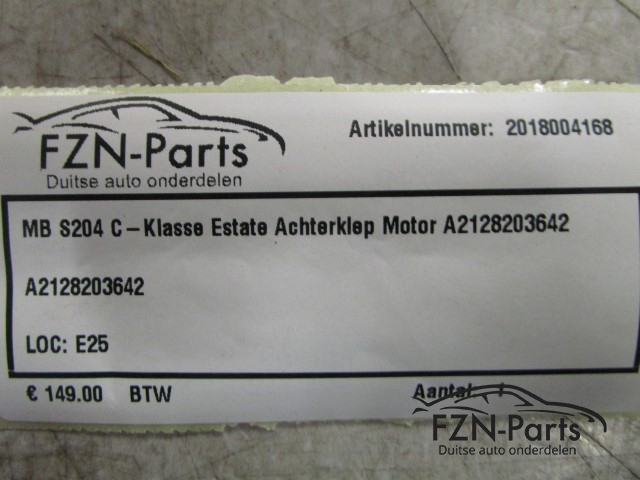 Mercedes-Benz S204 C-Klasse Estate Achterklep Motor A2128203642