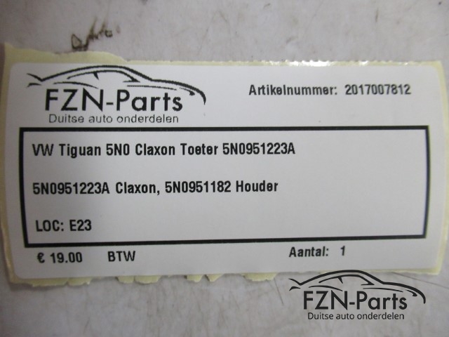 VW Tiguan 5N0 Claxon Toeter 5N0951223A