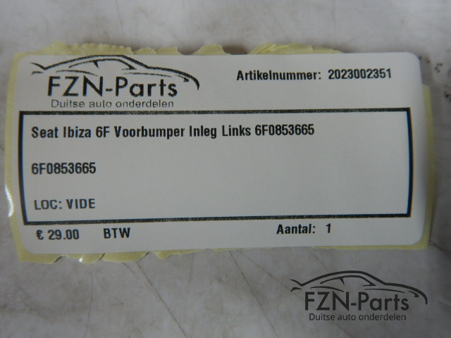Seat Ibiza 6F Voorbumper Inleg Links 6F0853665