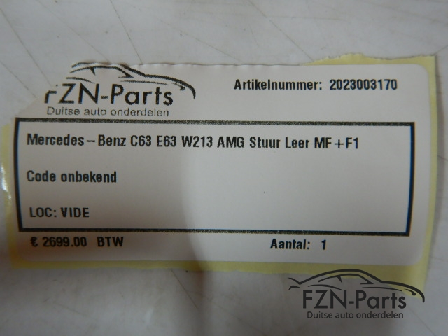 Mercedes-Benz C63 E63 W213 AMG Stuur Leer MF+F1