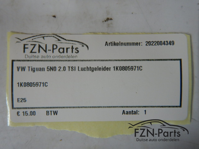 VW Tiguan 5N0 2.0TSI Luchtgeleider 1K0805971C