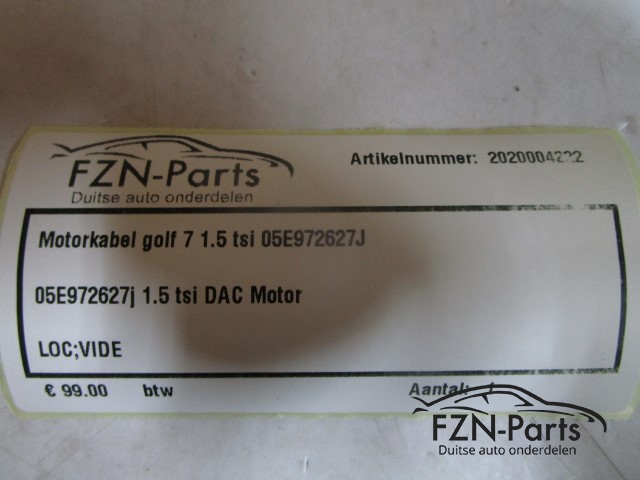 Golf 7 Motorkabel 1.5 TSI 05E972627J