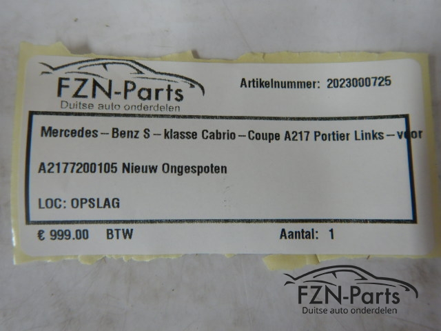 Mercedes-Benz S-Klasse Cabrio Coupe A217 Portier Links-Voor