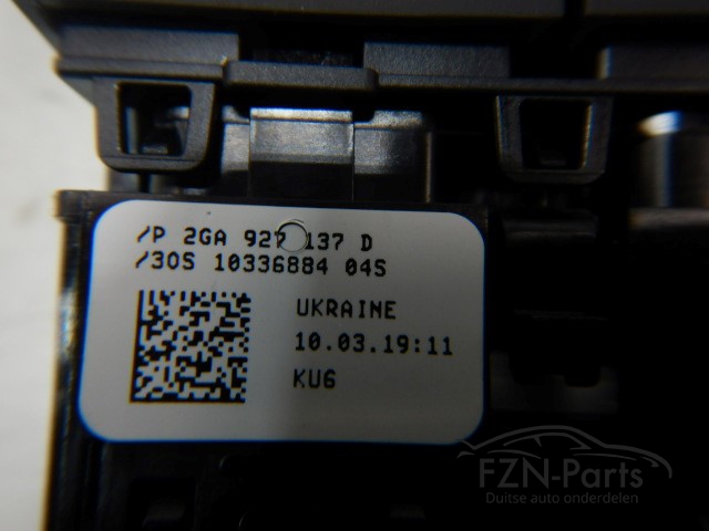 VW T-Roc 2GA Inleg Middenconsole Schakelaar 2GA927237D