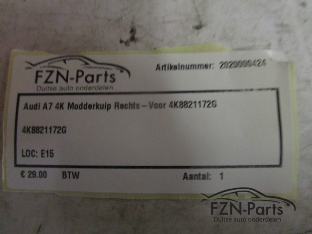 Audi A7 4K Modderkuip Rechts-Voor 4K8821172G