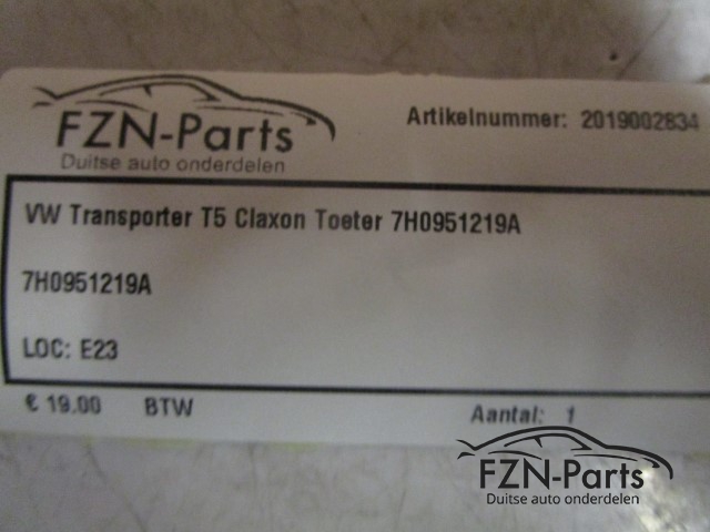 VW Transporter T5 Claxon Toeter 7H0951219A