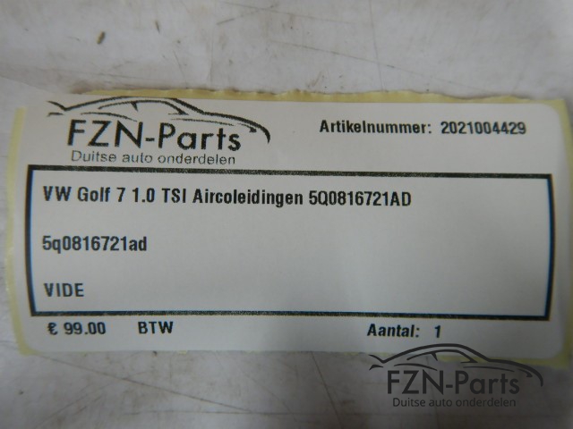 VW Golf 7 1.0 TSI Aircoleidingen 5Q0816721AD