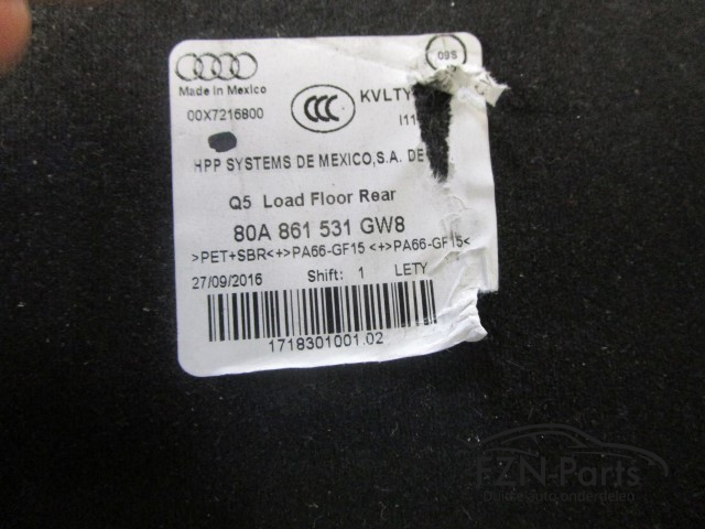 Audi Q5 80A Laadvloer Bagagevloer 80A861531