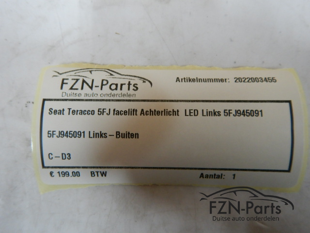 Seat Tarraco 5FJ Facelift Achterlicht LED Links 5FJ945091