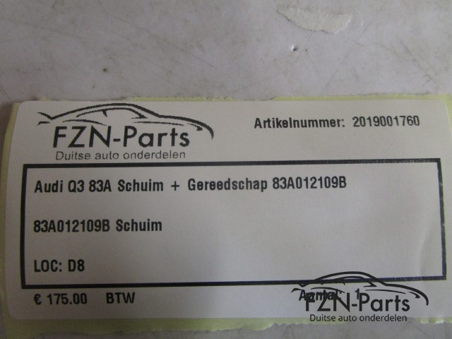 Audi Q3 83A Schuim + Gereedschap 83A012109B
