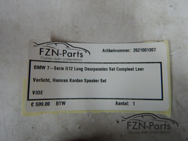 BMW 7-Serie G12 Long Deurpanelen Set Compleet Leer