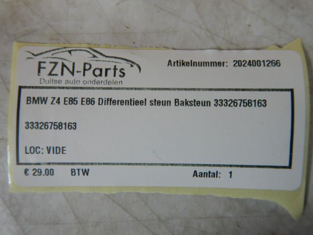 BMW Z4 E85 E86 Differentieel Steun Baksteun 33326758163
