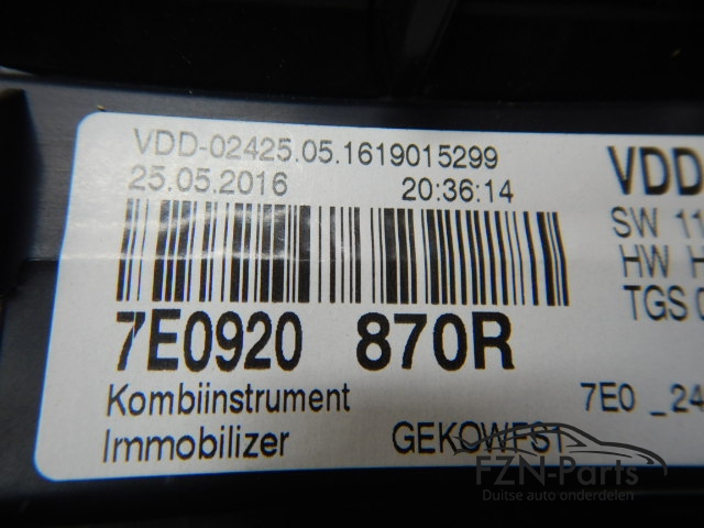 VW T6 Mulitvan Benzine Kilometerteller Km-Teller