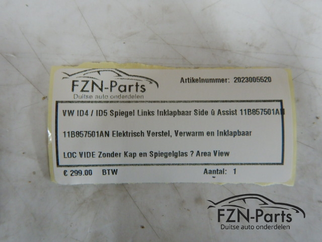 VW ID4 / ID5 Spiegel Links Inklapbaar Side Assist 11B857501AN