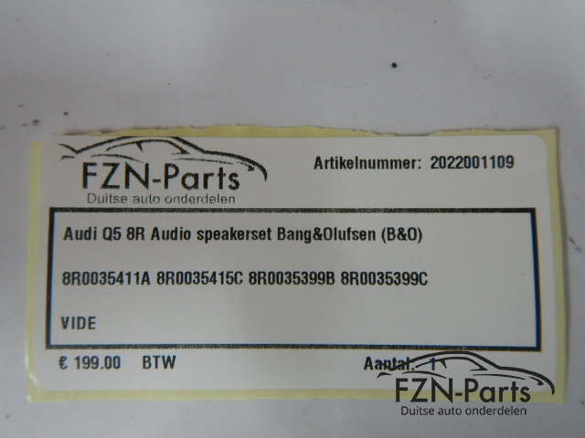Audi Q5 8R Audio Speakerset Bang & Olufsen ( B&O )