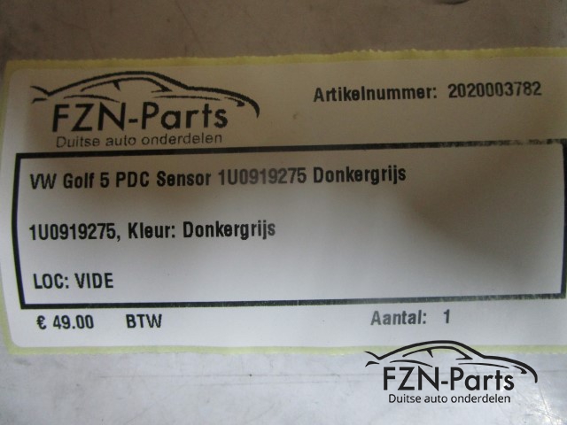 VW Golf 5 PDC Sensor 1U0919275 Donkergrijs