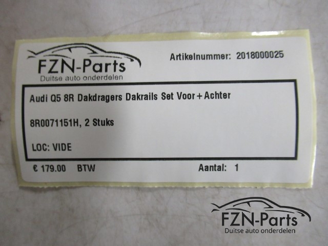 Audi Q5 8R Dakdragers Dakrails Set Voor + Achter