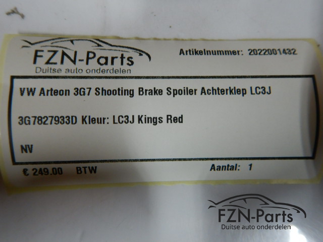 VW Arteon 3G7 Shooting Brake Spoiler Achterklep LC3J