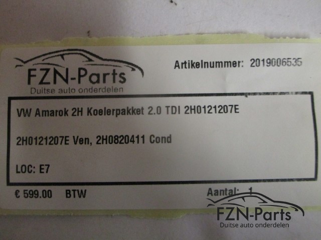 VW Amarok 2H Koelerpakket 2.0 TDI 2H0121207E