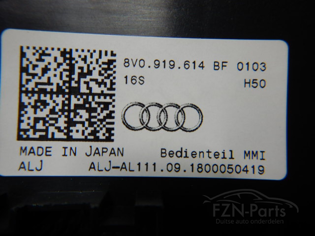 Audi A3 8V Facelift MMI Multimedia Bedieningspaneel