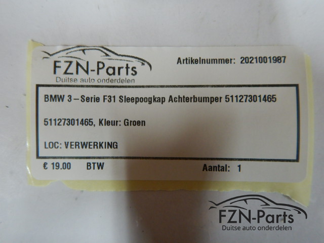 BMW 3-Serie F31 Sleepoogkap Achterbumper 5117301465