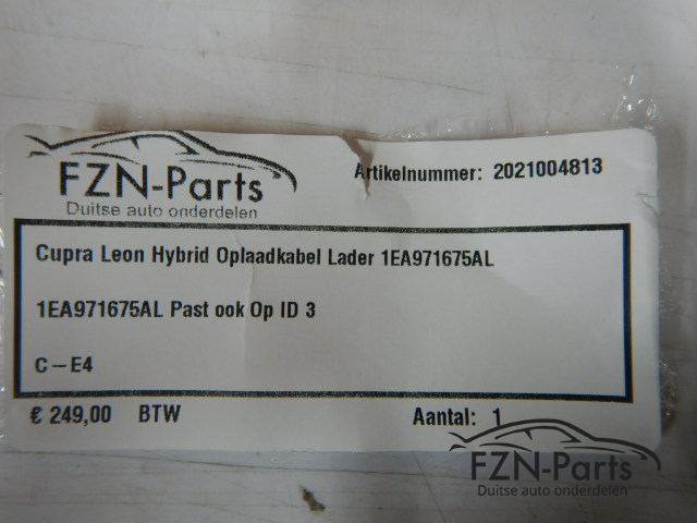 Cupra Leon hybrid oplaadkabel lader 1EA971675AL