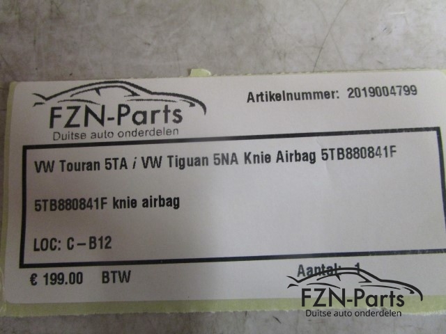 VW Touran 5TA / Tiguan 5NA Knie Airbag 5TB880841F